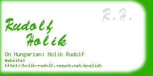 rudolf holik business card